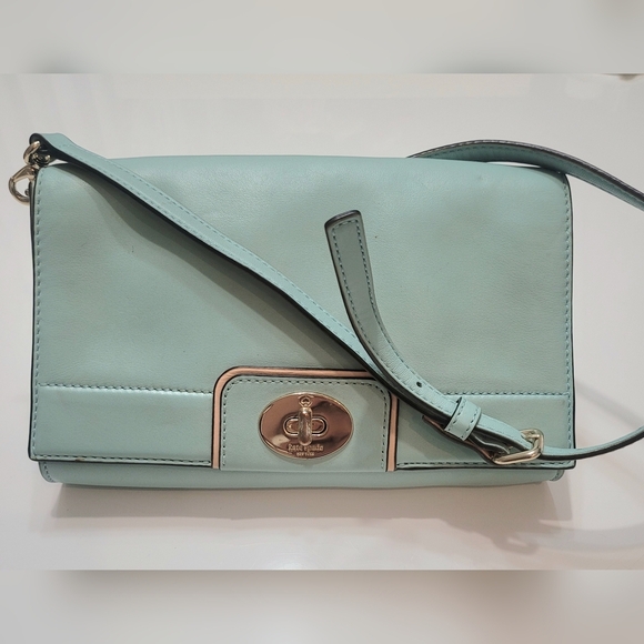 kate spade Handbags - Kate Spade  Juliana Leather Crossbody Purse Turquoise